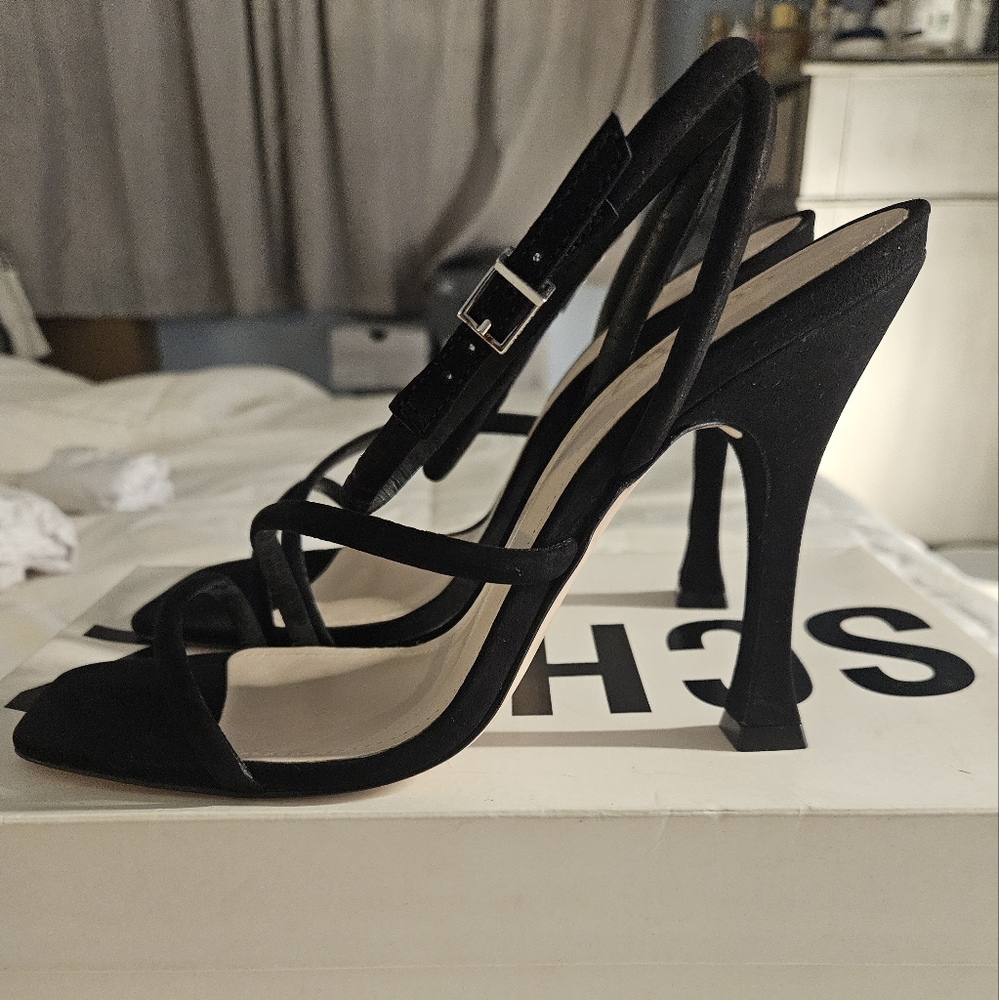 Schutz Polaina Black High Heel Sandals ** Brand New**
